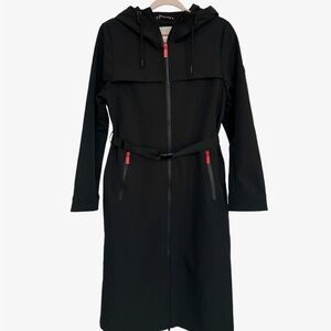 Hunter Black Coat with Subtle Red Details